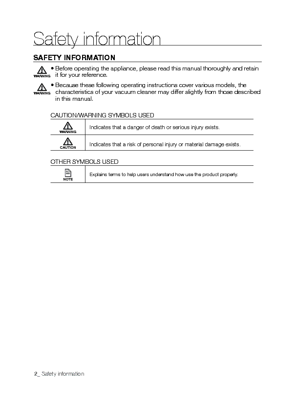 SAMSUNG SR8845 service manual (2nd page)