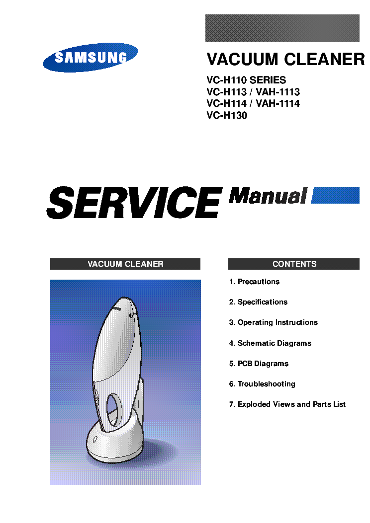 SAMSUNG VC-H110 SERIES VC-H113 VC-H114 VC-H130 VAH-1113 VAH-1114 service manual