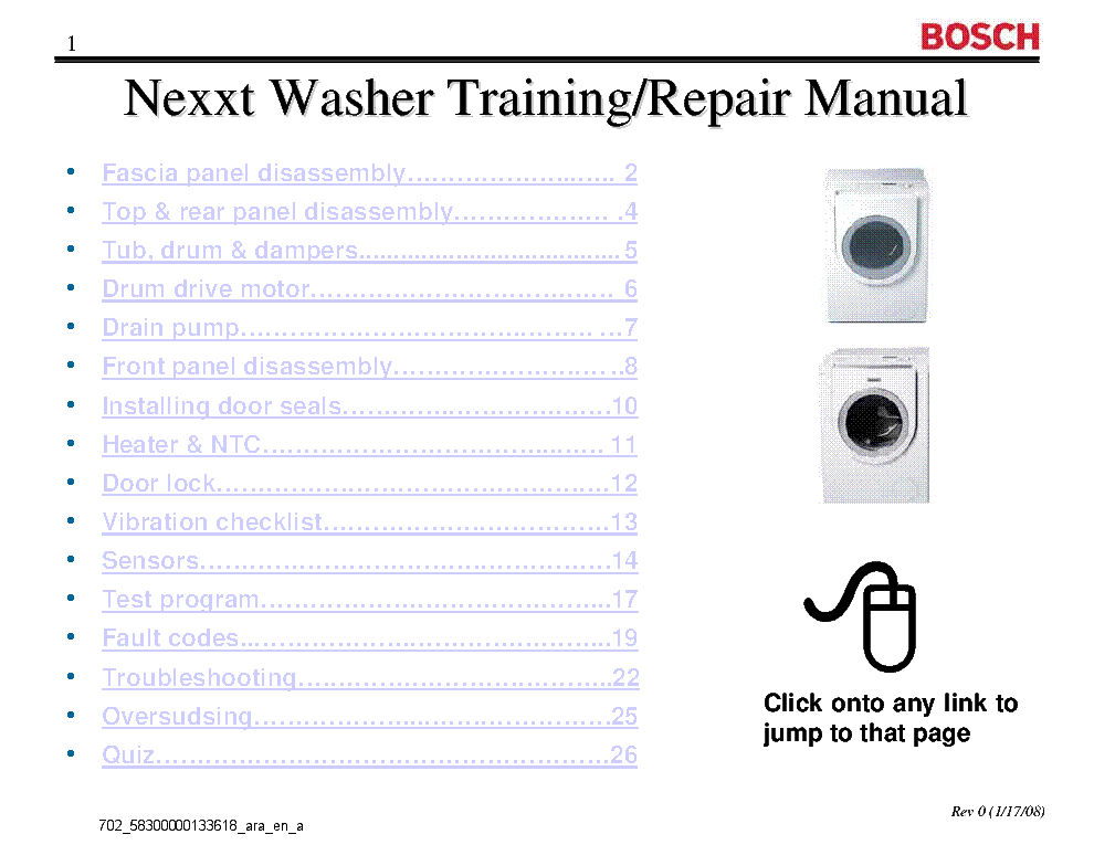 Bosch Nexxt Washer Training Sm Service Manual Download Schematics Eeprom Repair Info For Electronics Experts