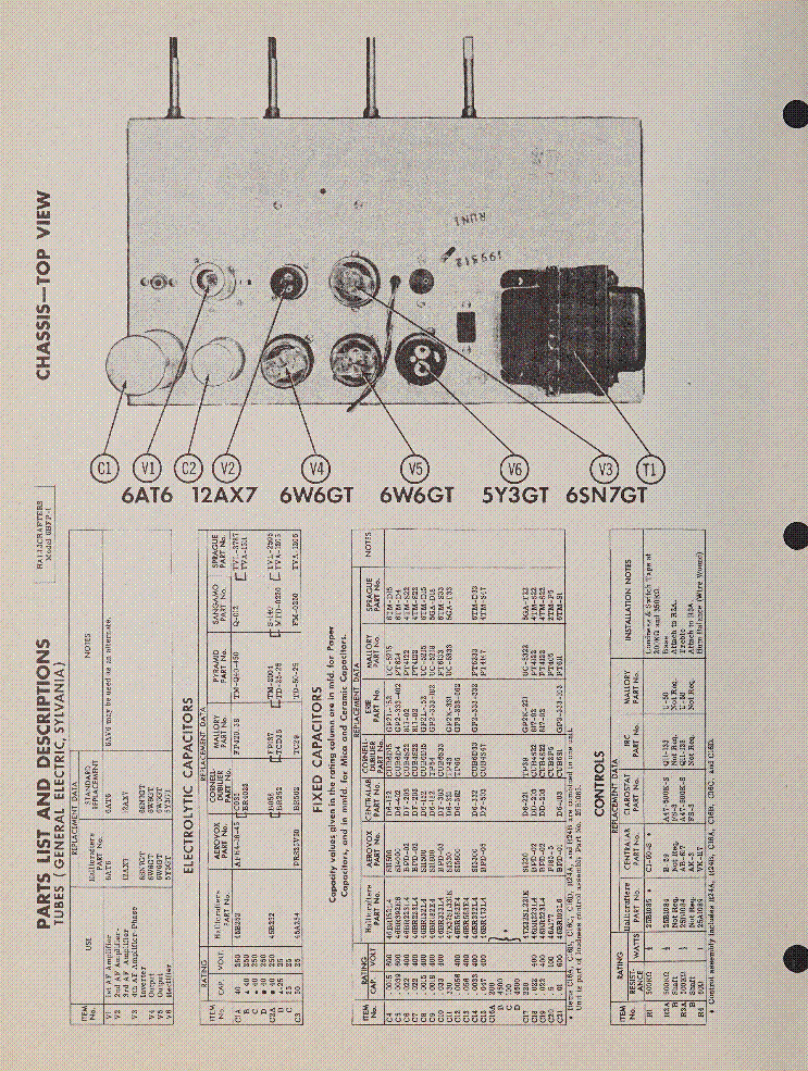 HALLICRAFTERS MODELS 6HFP-1, -2, 8HFP-1, -2 RUN 1 service manual (2nd page)