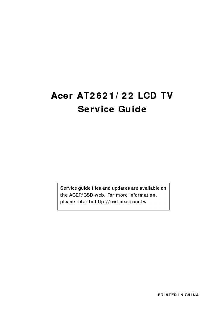 ACER AT2621 service manual (1st page)
