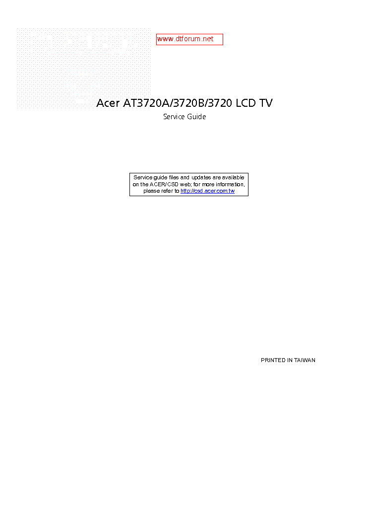 ACER AT3720-A-B SM service manual (1st page)