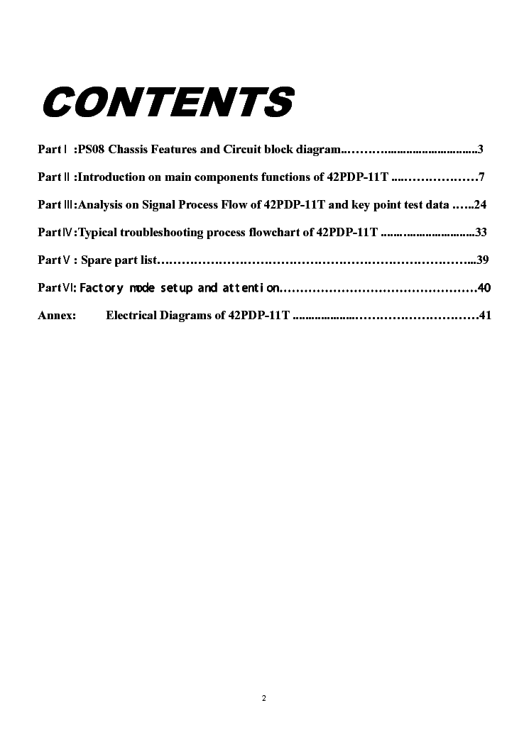 AKAI 42PDP-11T SM service manual (2nd page)