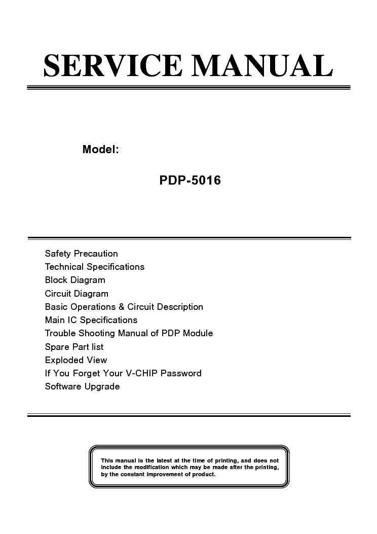 AKAI PDP-5016 SM service manual (1st page)