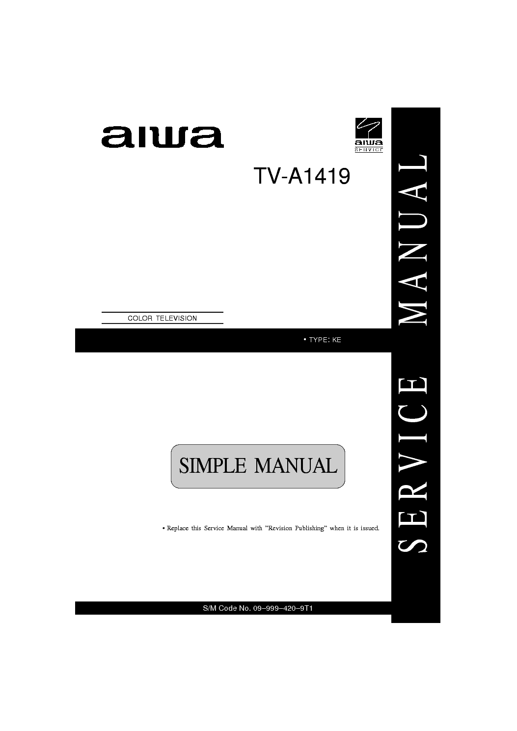 AKAI TVA1419 service manual