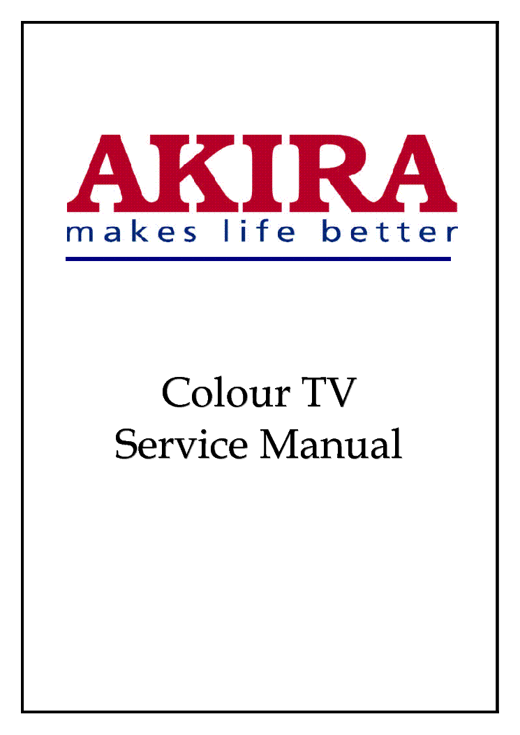 AKIRA CT-21TA9A SS1 CHASSIS service manual