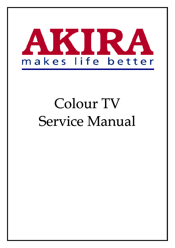 AKIRA CT-29JP9 CHASSIS-S33 SM service manual