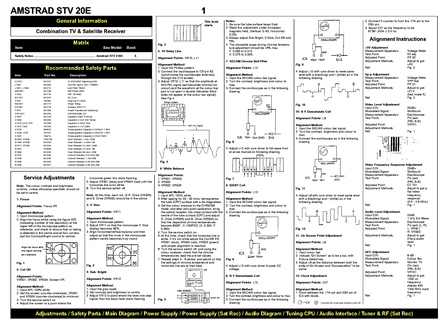 AMSTRAD TV STV-20E service manual (1st page)