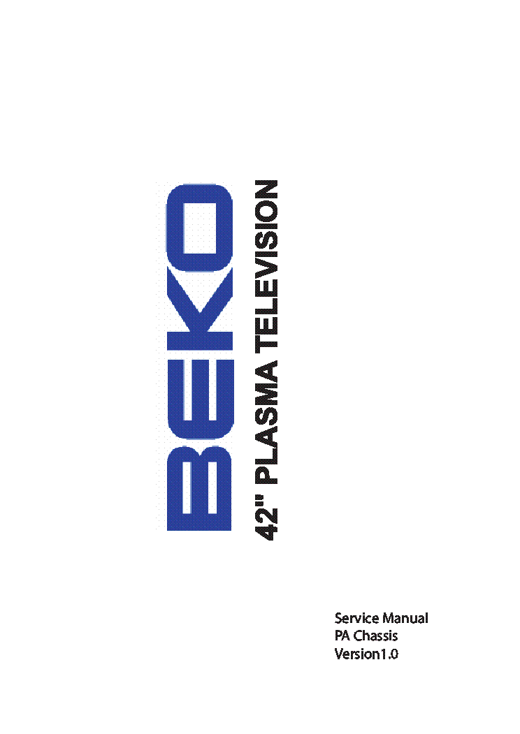 BEKO PDP PA service manual
