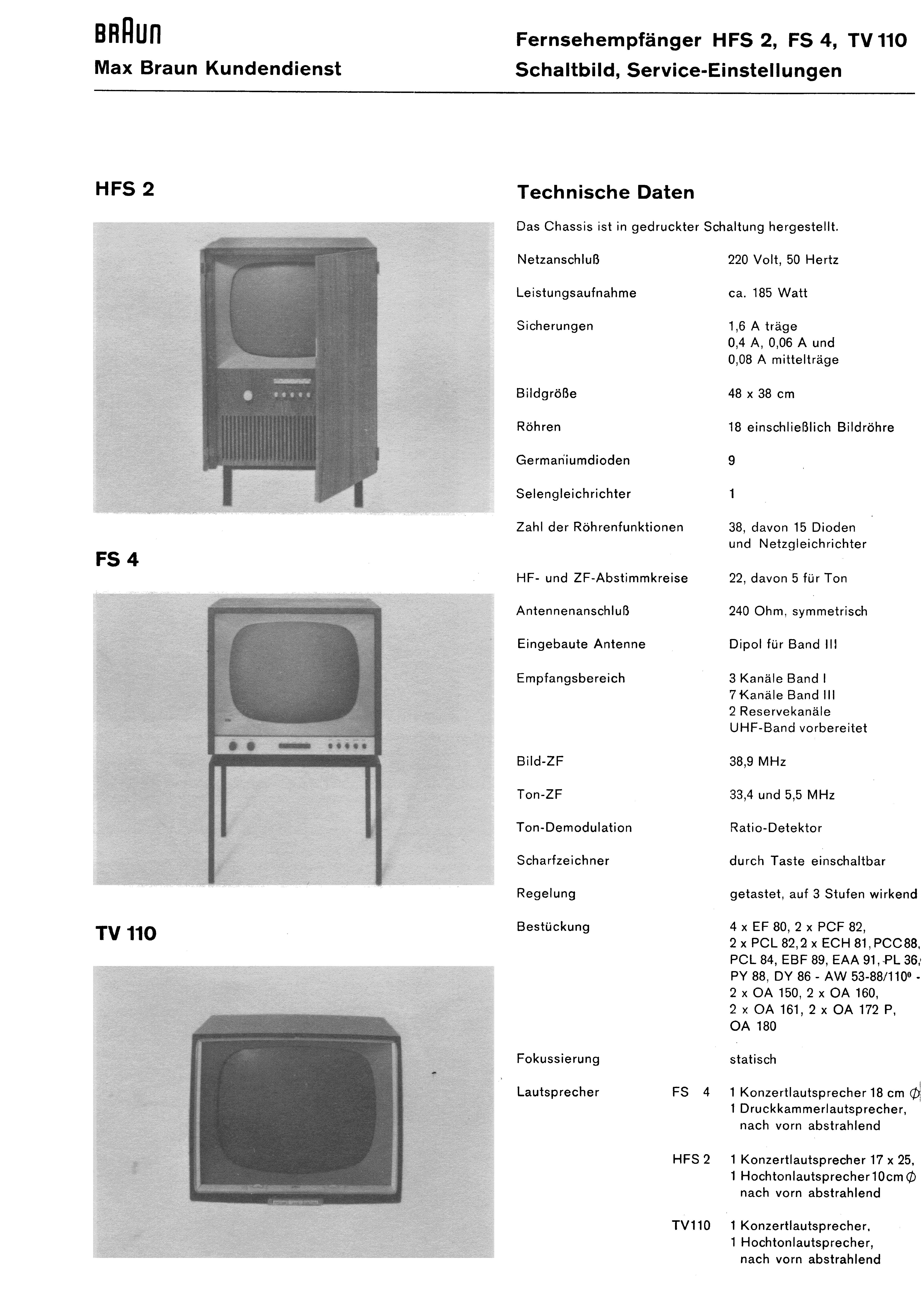BRAUN HFS 2 FS4 110 SM service manual