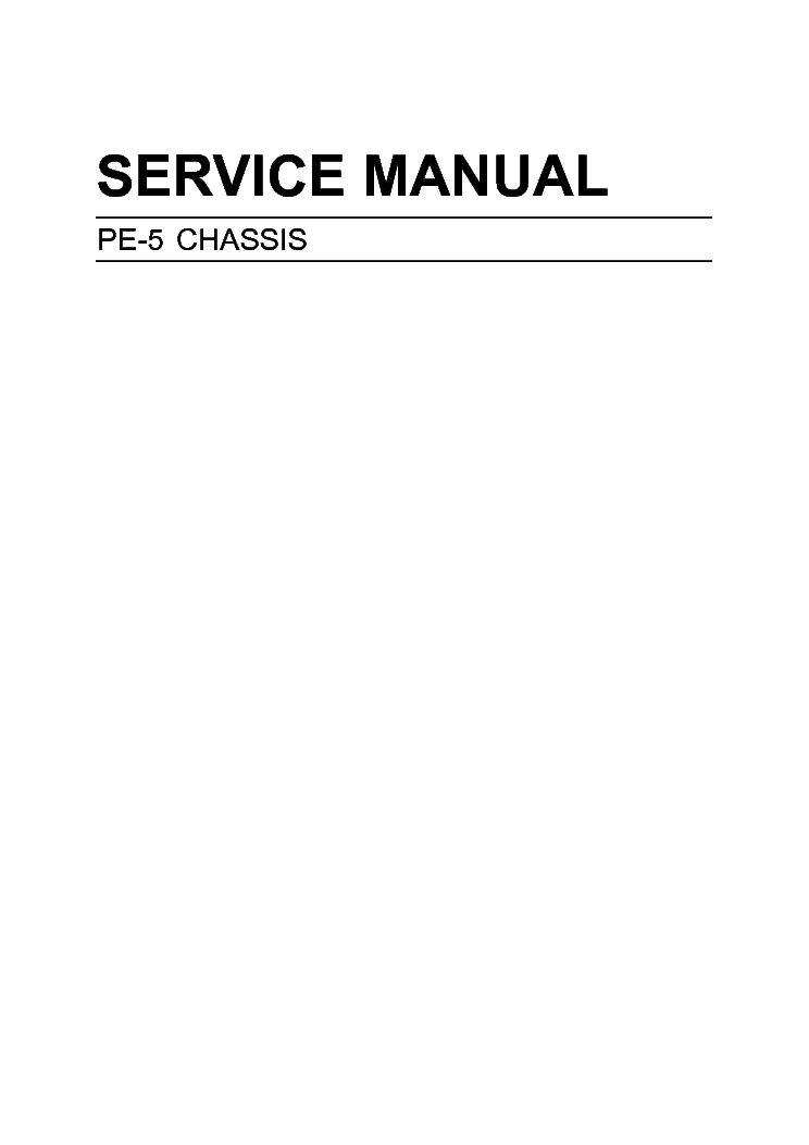 CHANGHONG CHASSIS PE-5 SM service manual