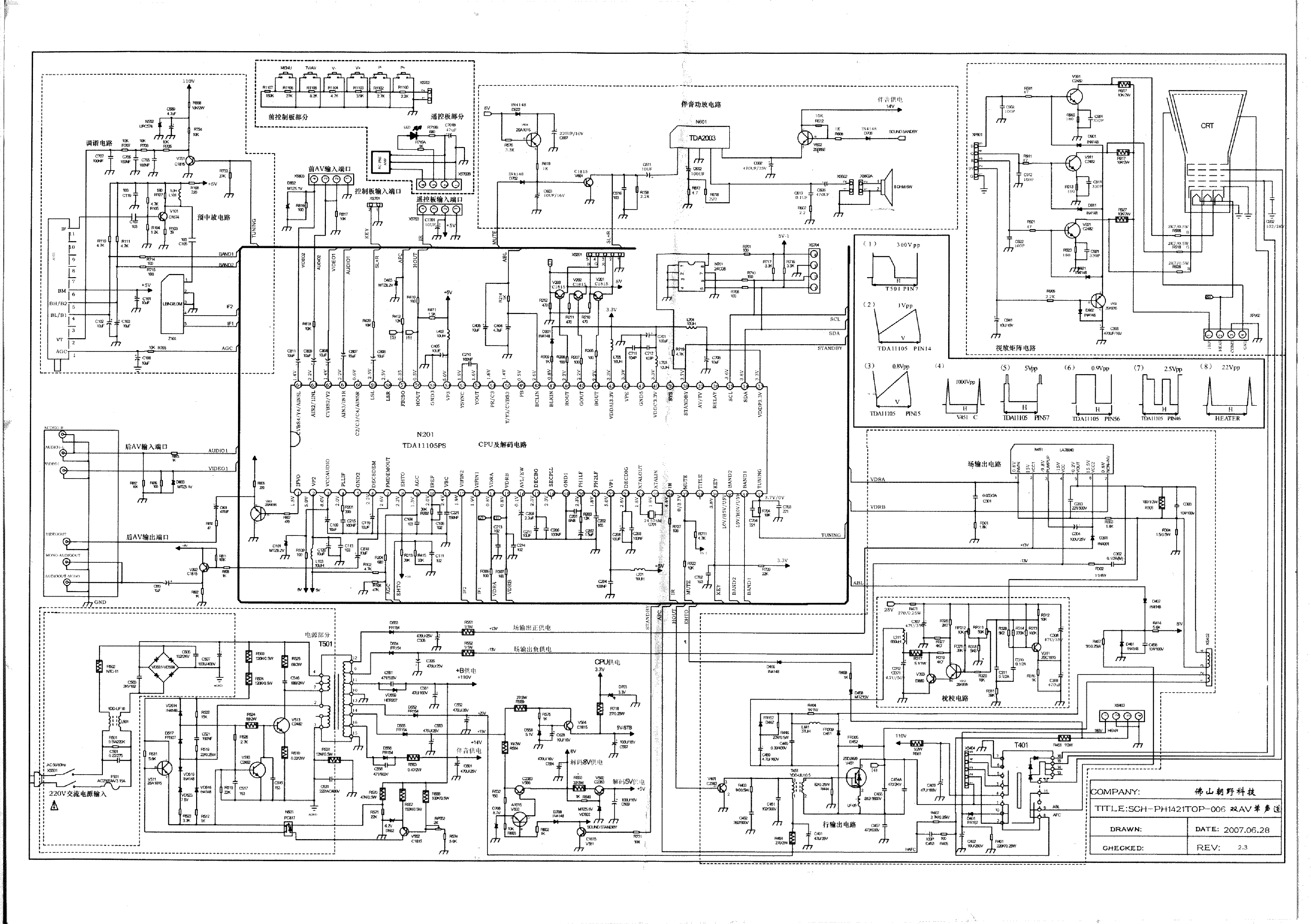 China Tv Circuit Diagram Pdf