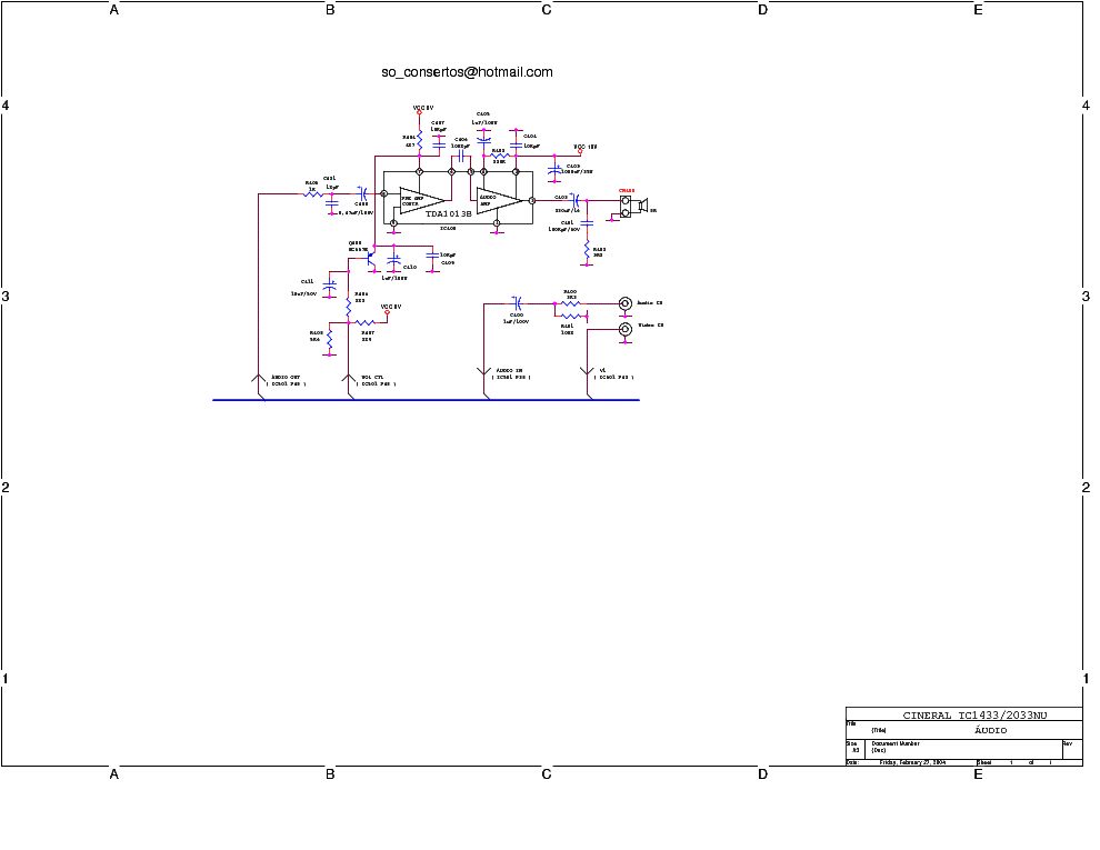 CINERAL TC1433NU SCH service manual
