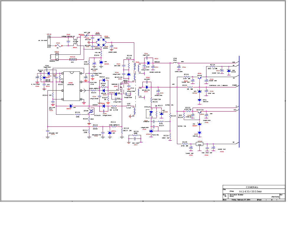 CINERAL TC1422,2022 SM Service Manual download, schematics ...