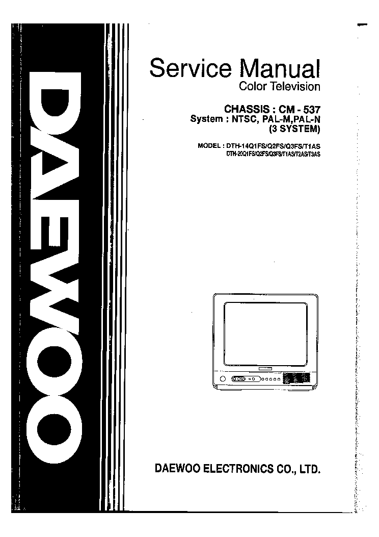 DAEWOO CHASISS CM-537-3- Service Manual download, schematics, eeprom ...