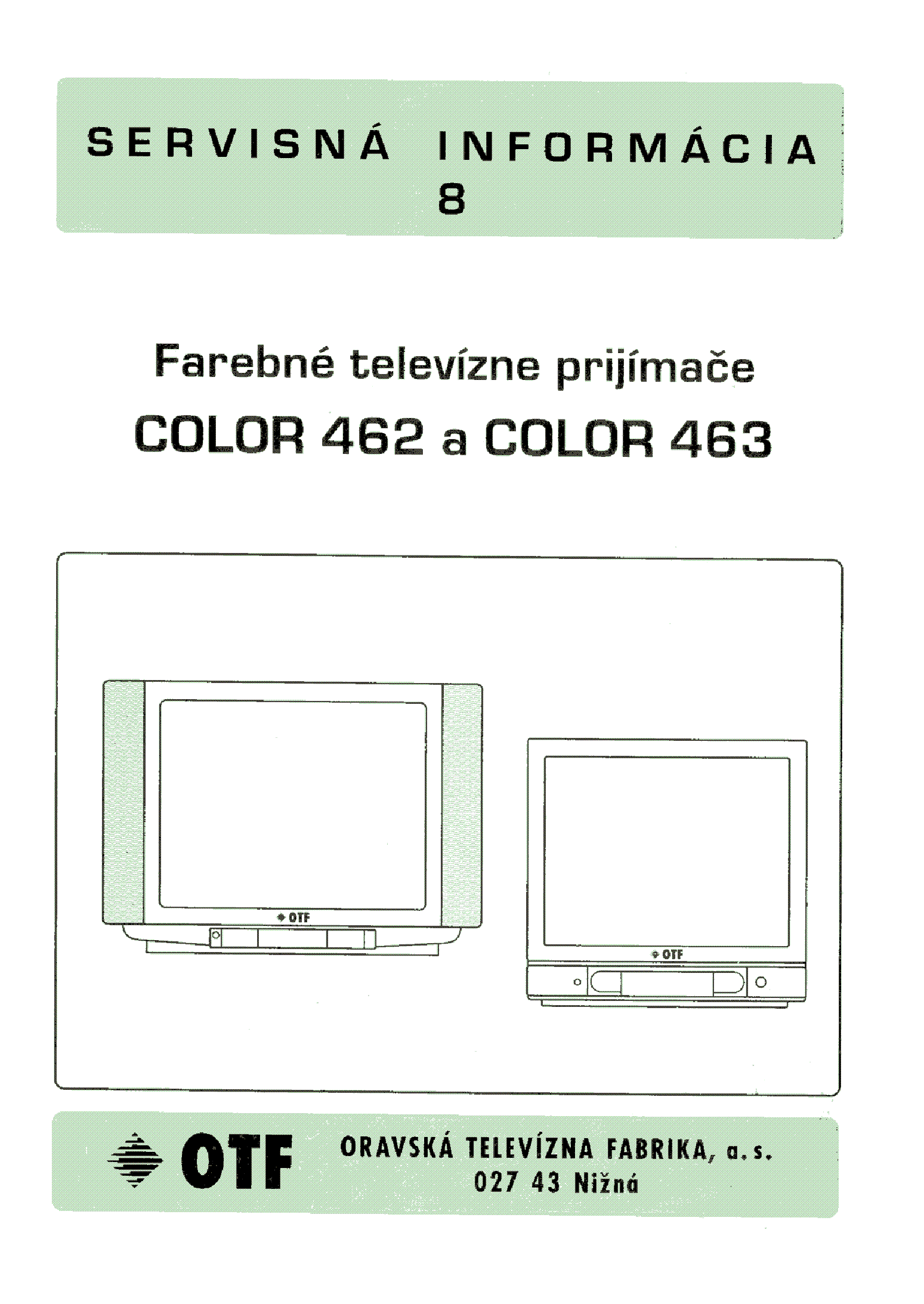 OTF COLOR 462 463 SM service manual (1st page)