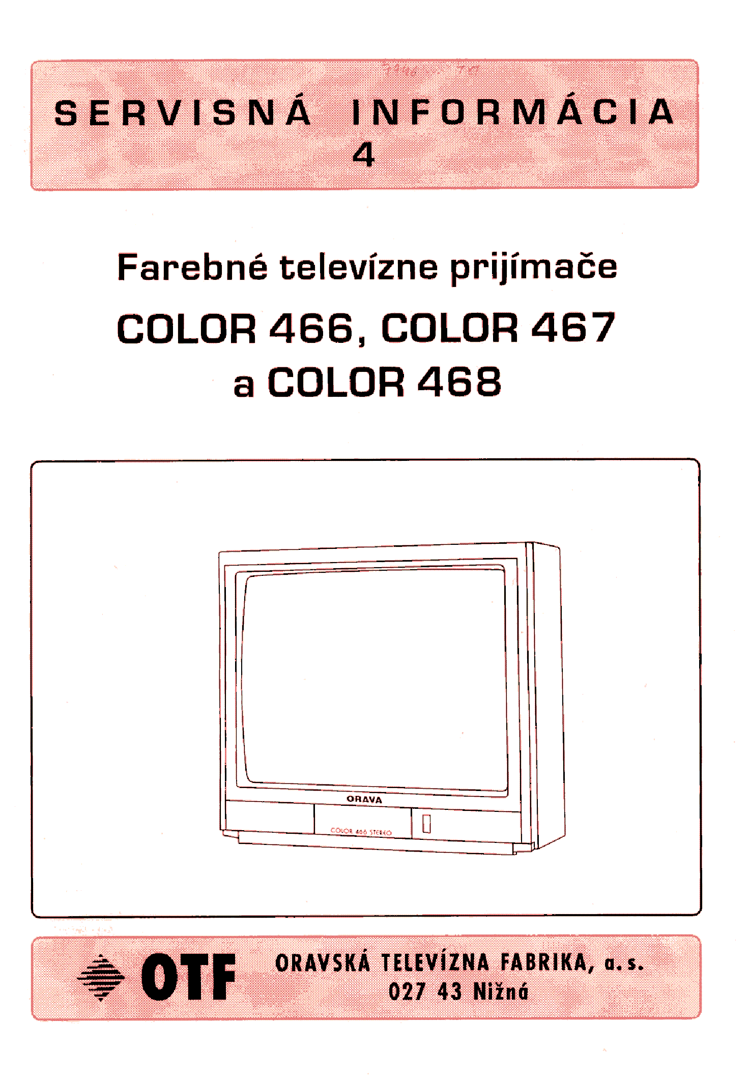 OTF COLOR 466 467 468 SM service manual (1st page)