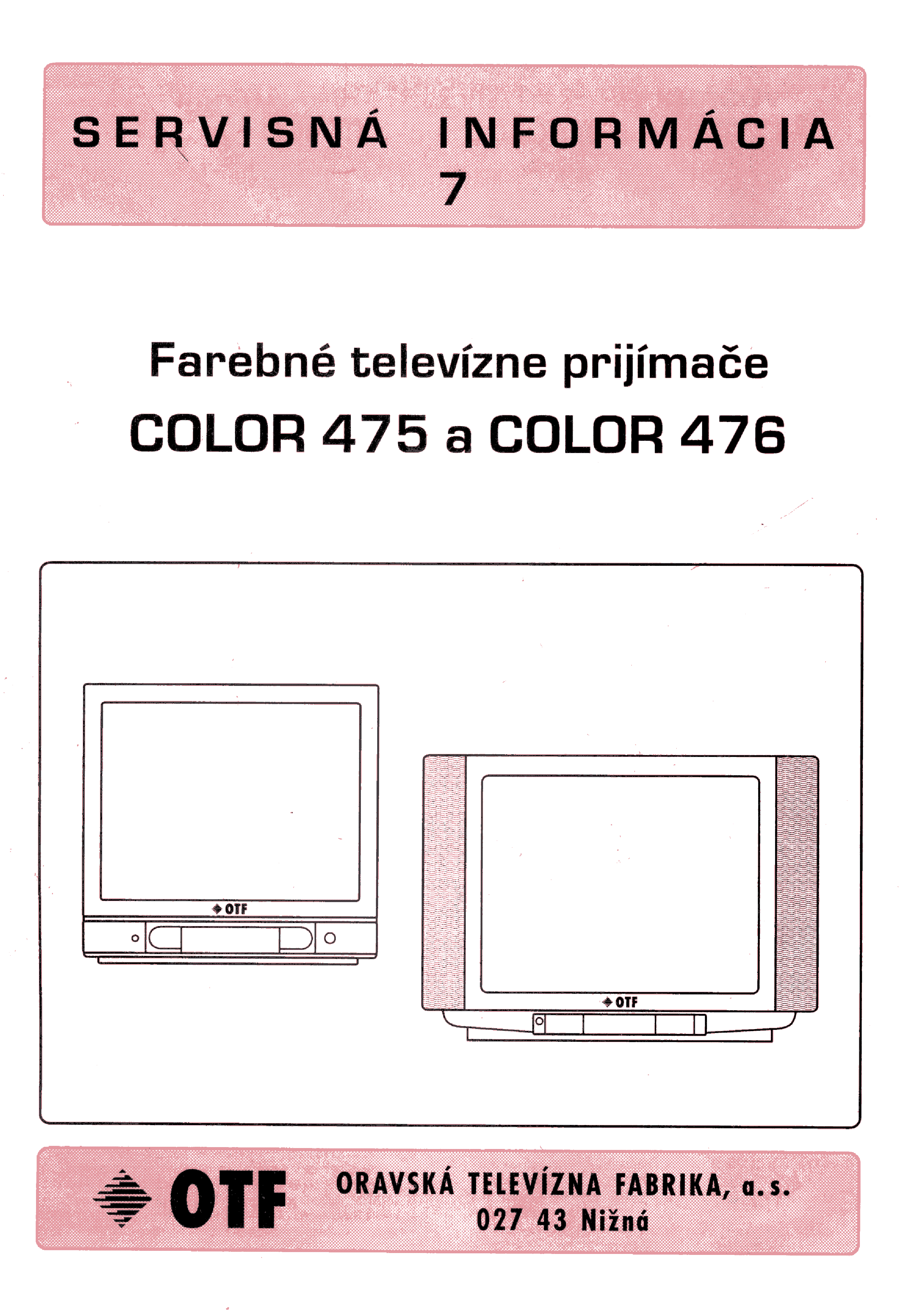 OTF COLOR 475 476 SM service manual (1st page)