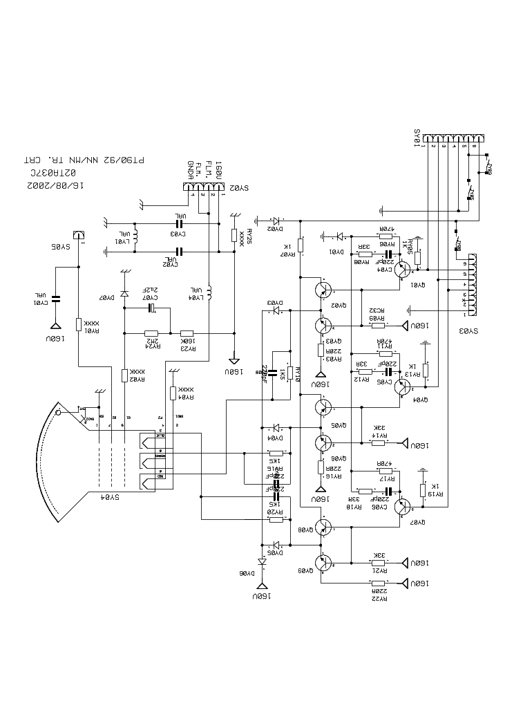 TV CHASSIS PT90-92NN MN 02TA037C service manual