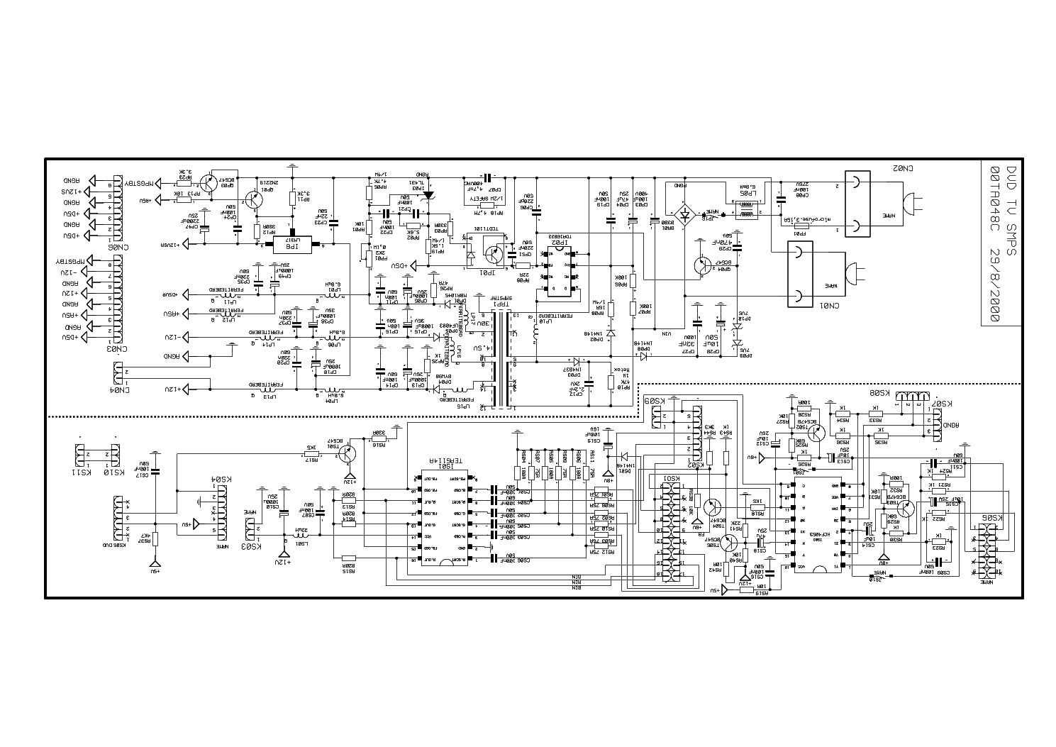 TV DVD SMPS 00TA048C service manual