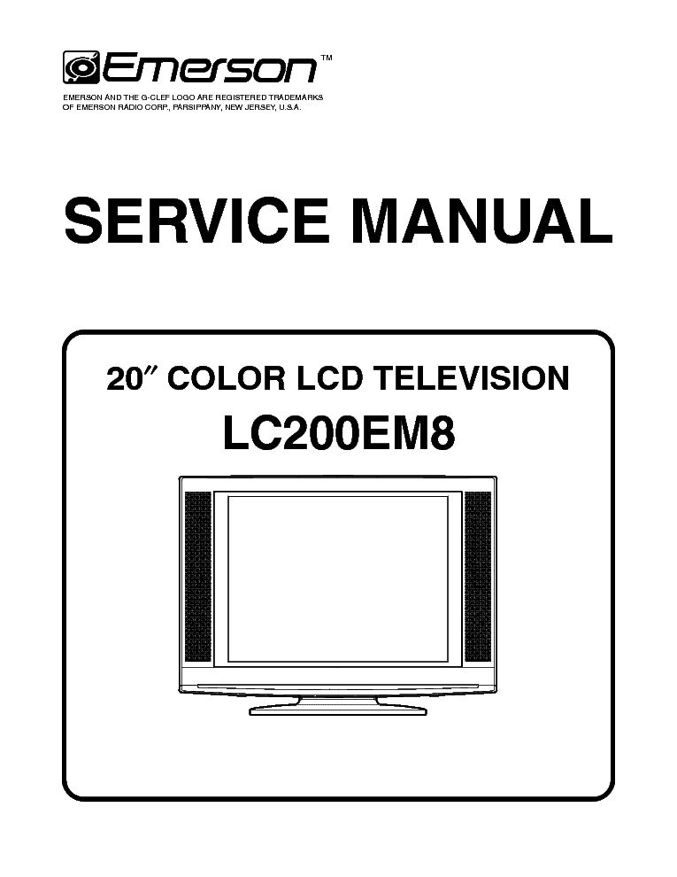 EMERSON LC200EM8 Service Manual download, schematics, eeprom, repair