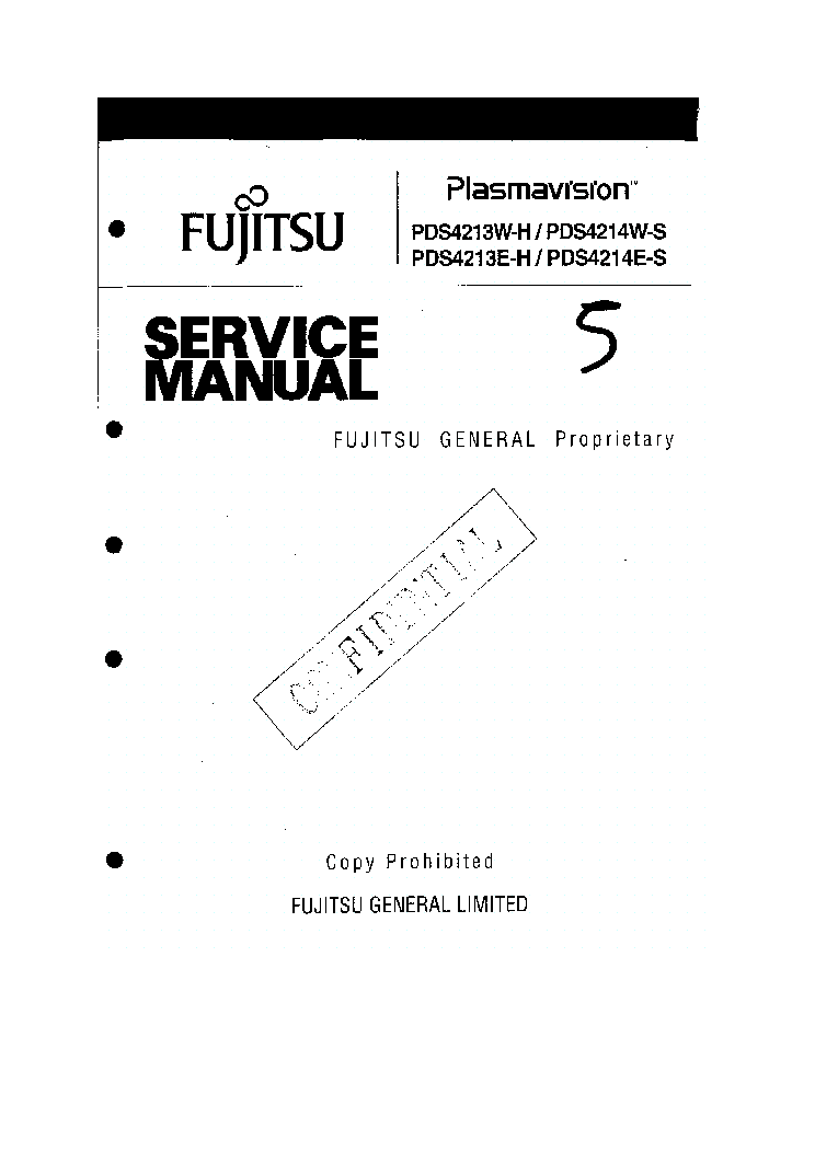 FUJITSU PDS4213X SM service manual