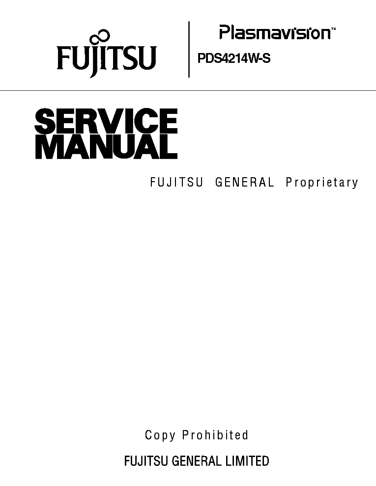 FUJITSU PDS4214WS SM service manual