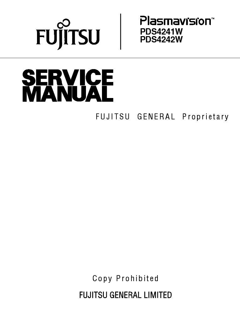 FUJITSU PDS4241W 4242W SM service manual