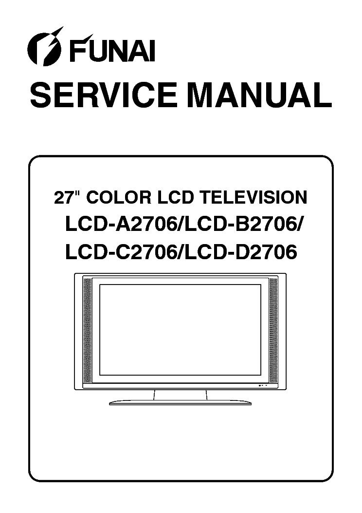 FUNAI LCD-A,B,C,D2706 service manual (1st page)