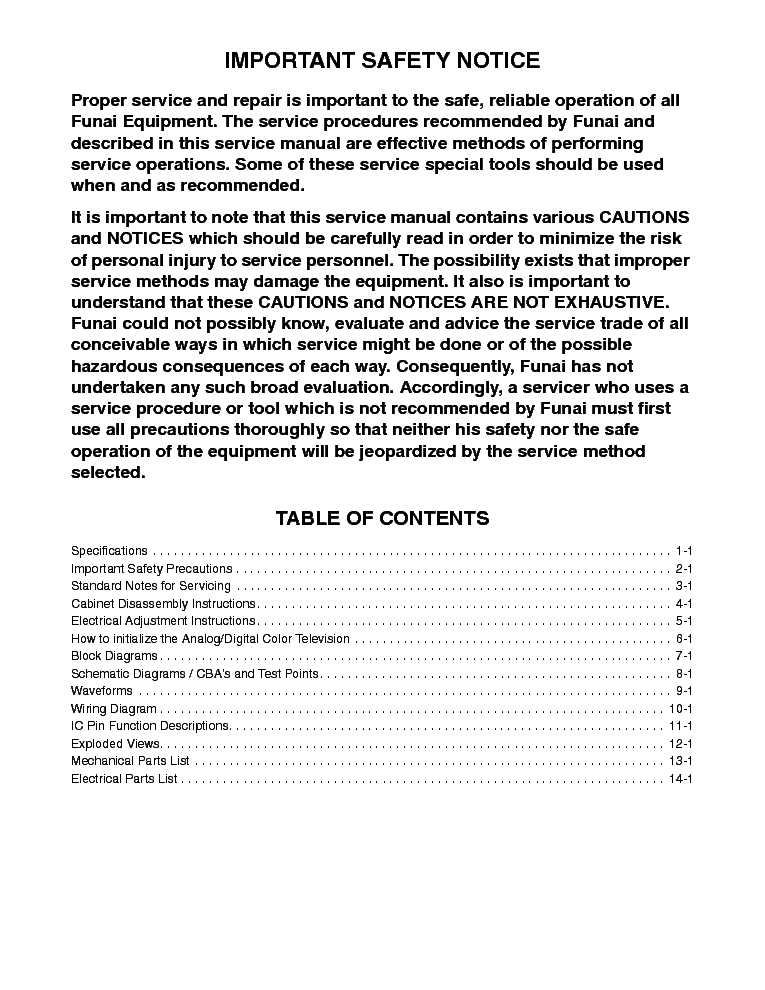 FUNAI SYMPHONIC RCA IWT3206 service manual (2nd page)