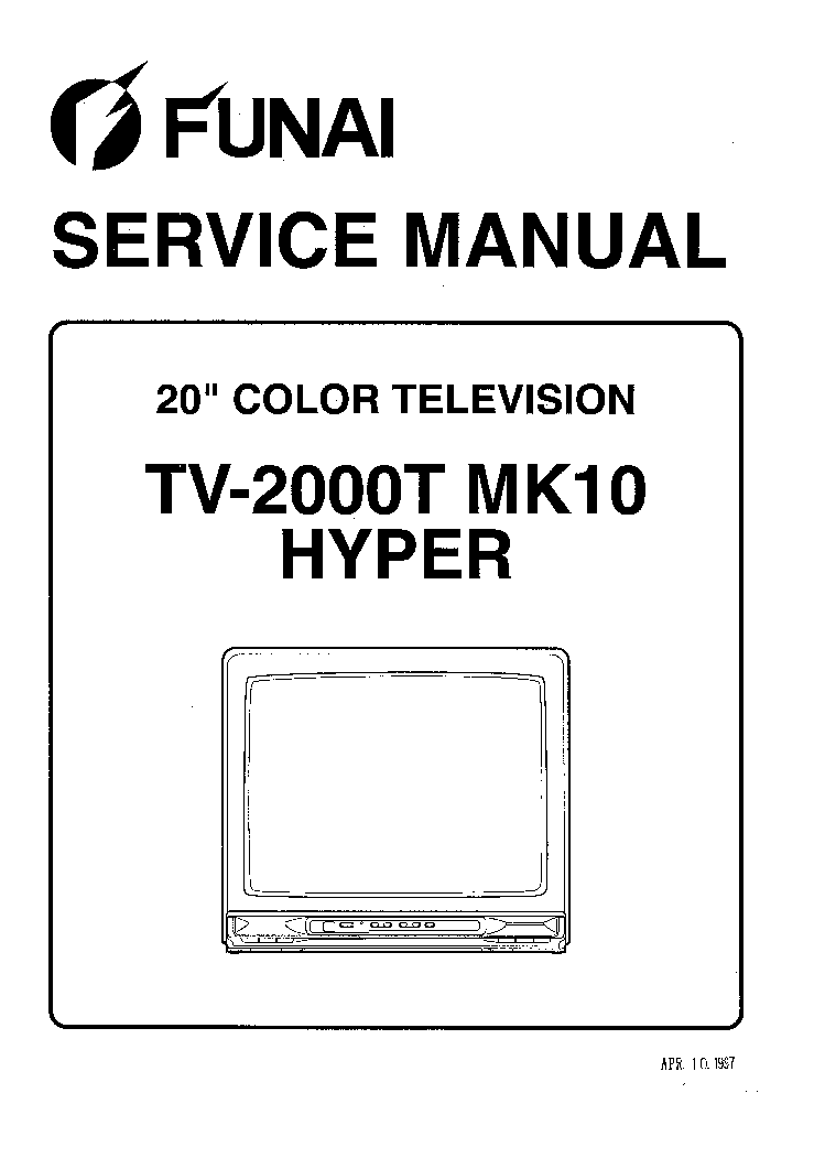 FUNAI TV-2000T MK10 service manual (1st page)
