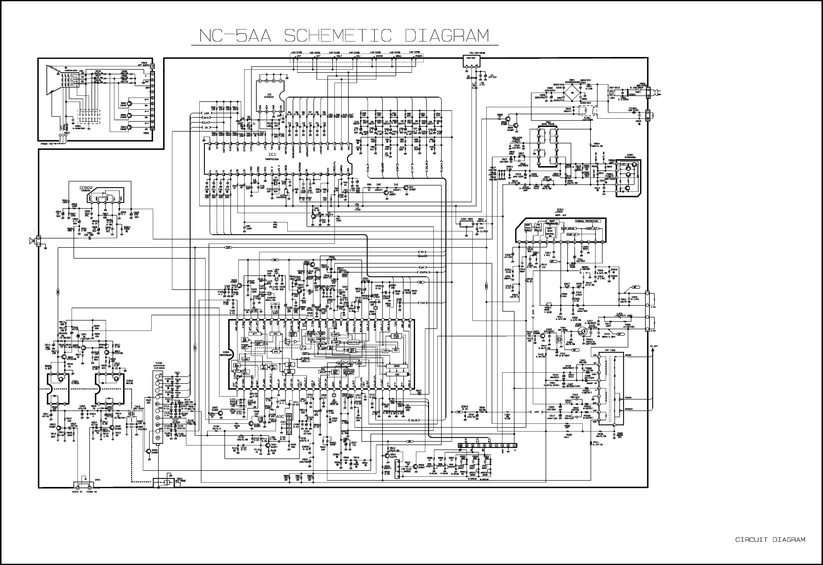 GOLDSTAR NC-5AA Service Manual download, schematics, eeprom, repair info  for electronics experts