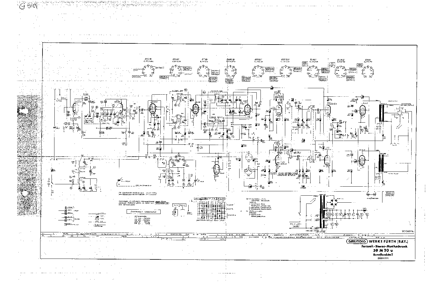 GRUNDIG 59M20U RADIO SECTION SCHEMATIC service manual