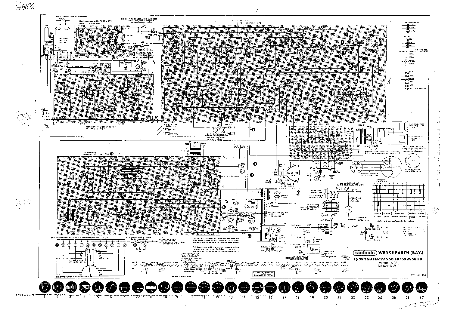GRUNDIG 59T50 59S50 59M50 B-W TV VER.2 SCHEMATIC service manual