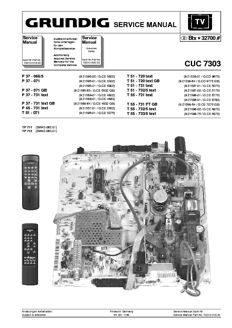 GRUNDIG CUC-7303 SM 2 service manual