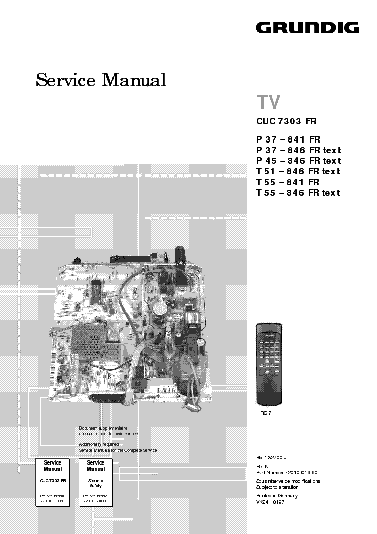 GRUNDIG CUC-7303FR service manual
