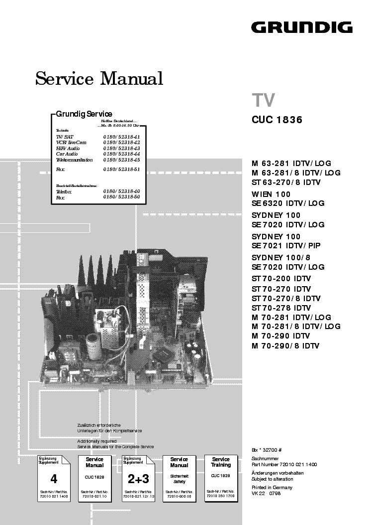 GRUNDIG CUC1836 SM service manual