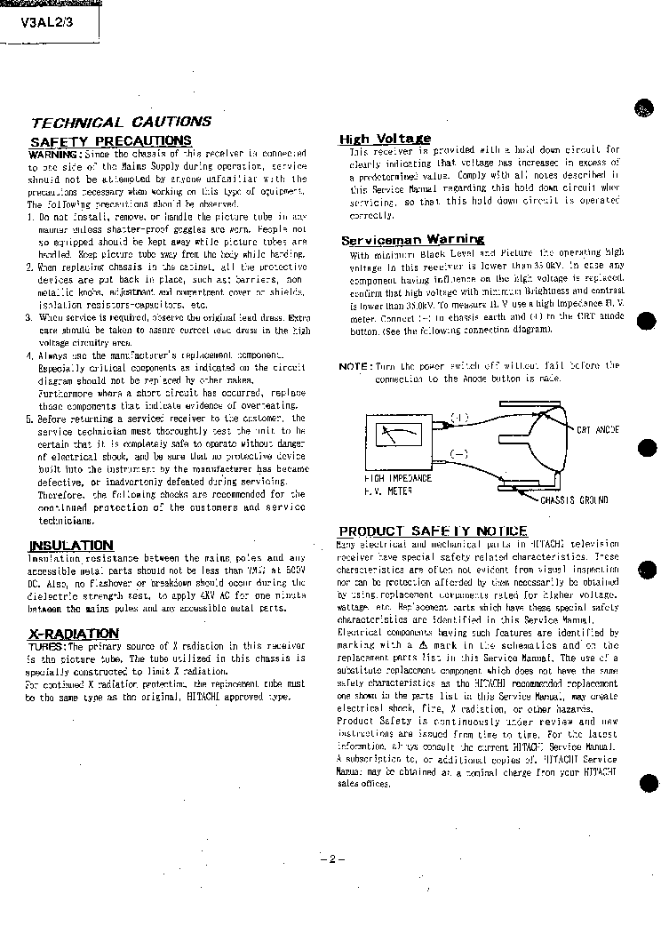 HITACHI C29-R30SP C29-R20AV SM service manual (2nd page)