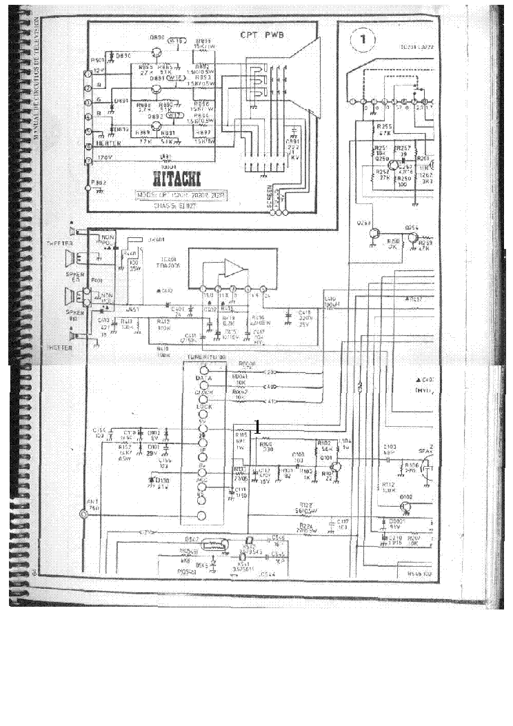 HITACHI CPT-1420R service manual (1st page)