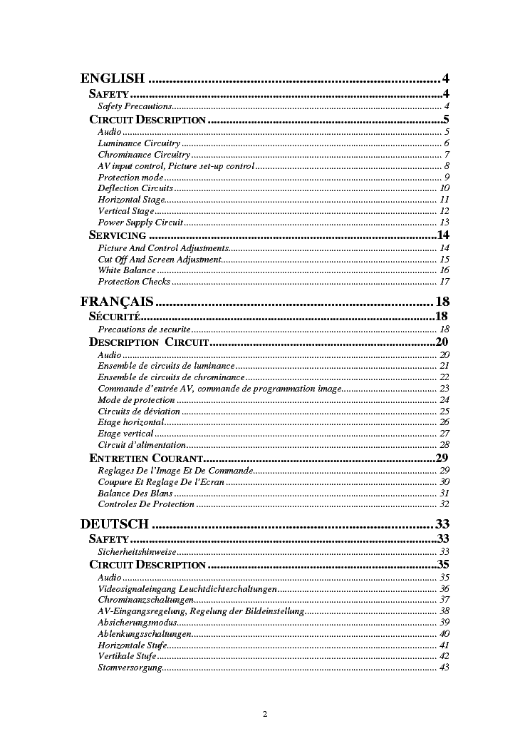 HITACHI CPX1498MS TV SM service manual (2nd page)