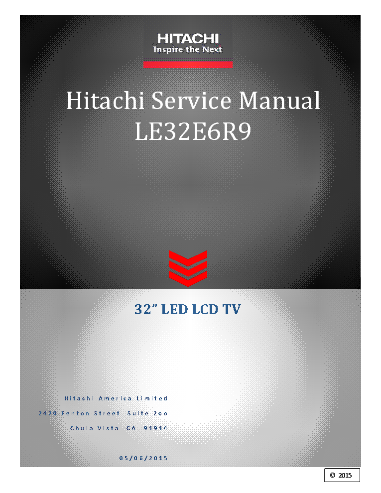 HITACHI LE32E6R9 SM service manual (1st page)