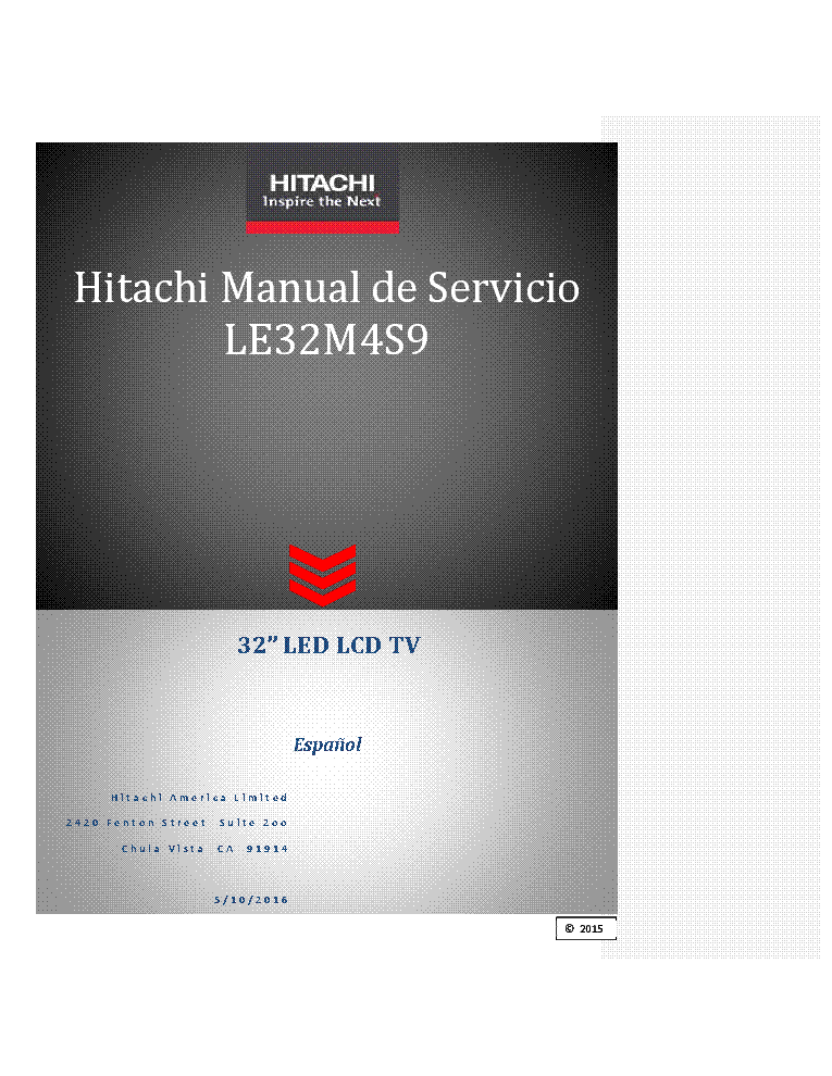 HITACHI LE32M4S9 SM service manual (1st page)