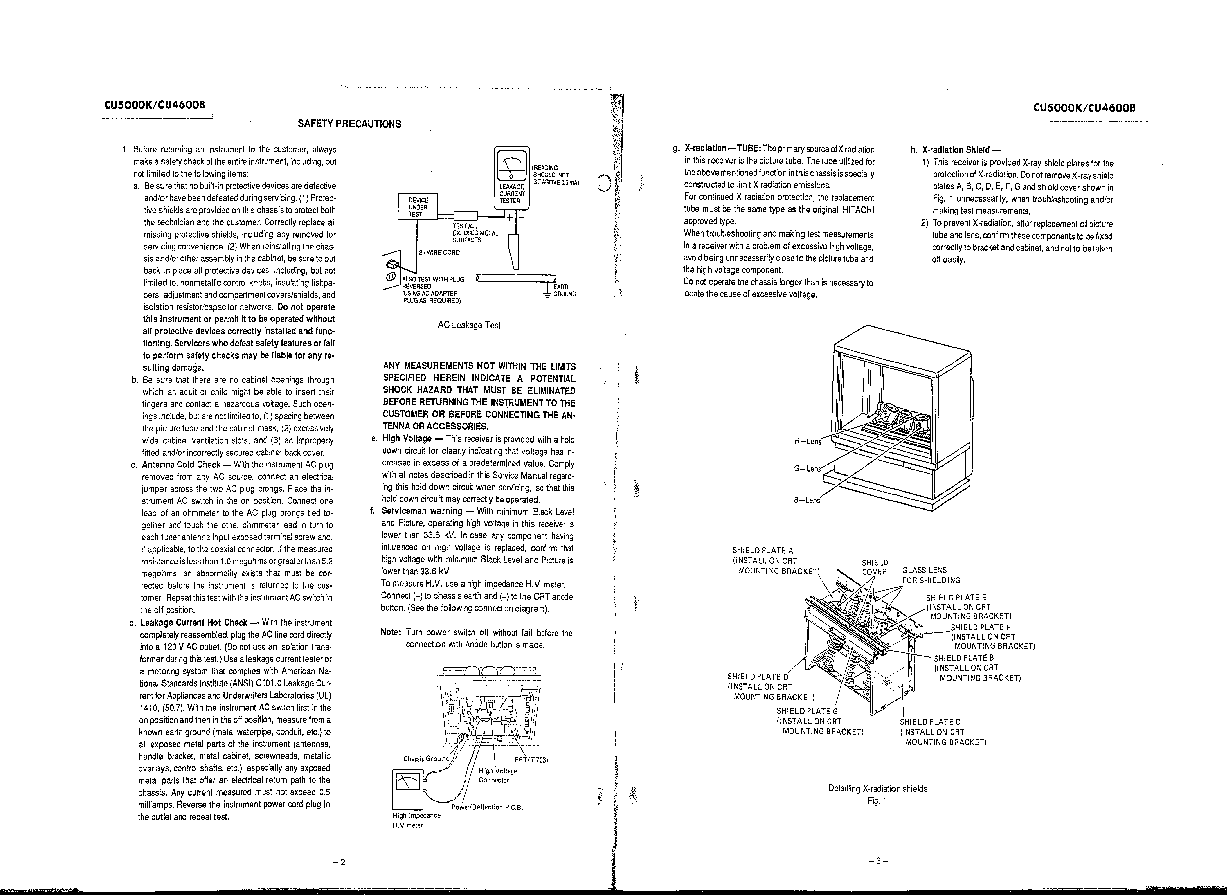 HITACHI YK0312E service manual (2nd page)