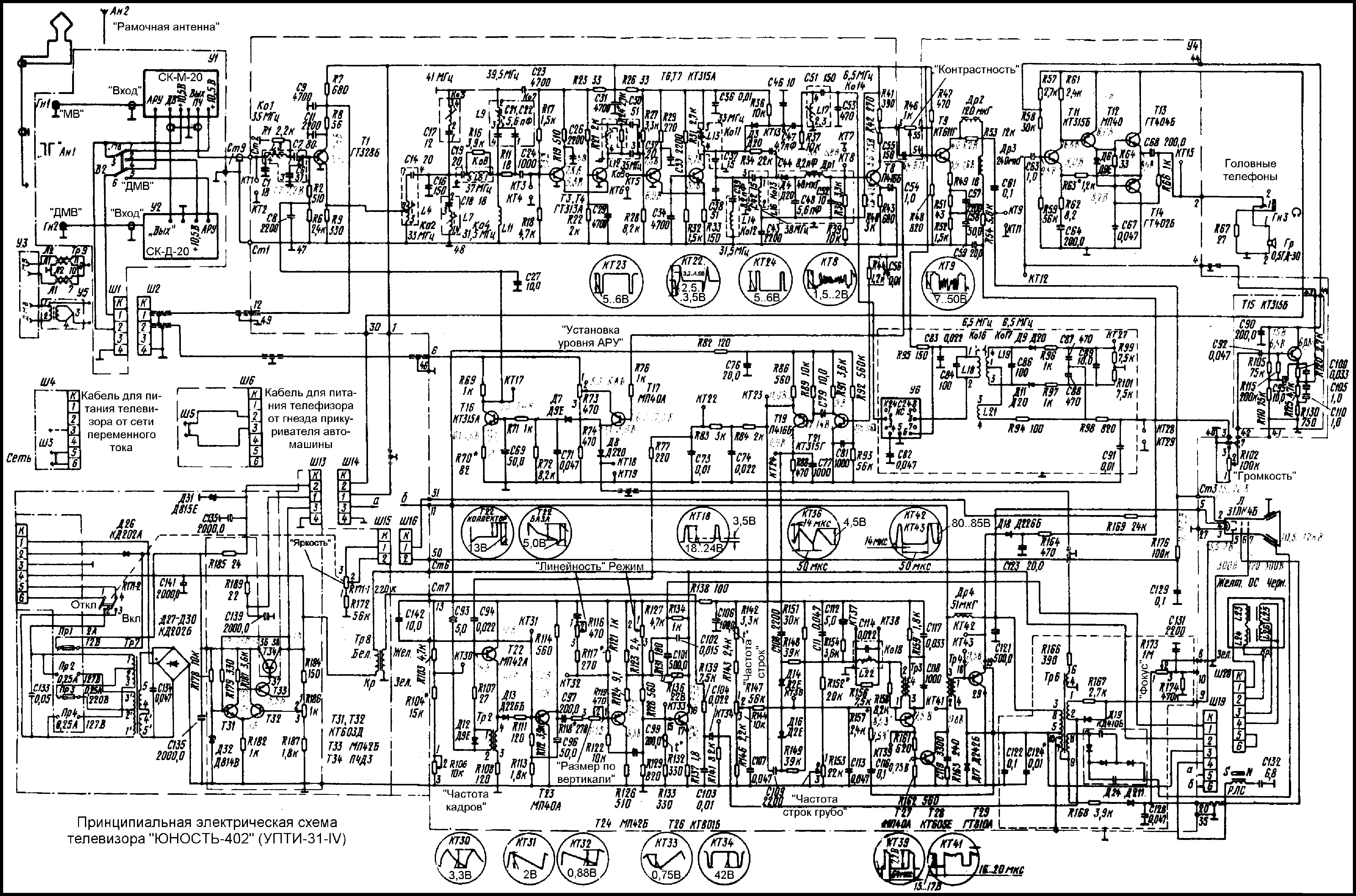Телевизионные схемы. Схема строчной развертки телевизора Юность. Схема телевизора Юность 402. Телевизор Юность 405 блок питания. Телевизор Юность 406д схема блока питания.