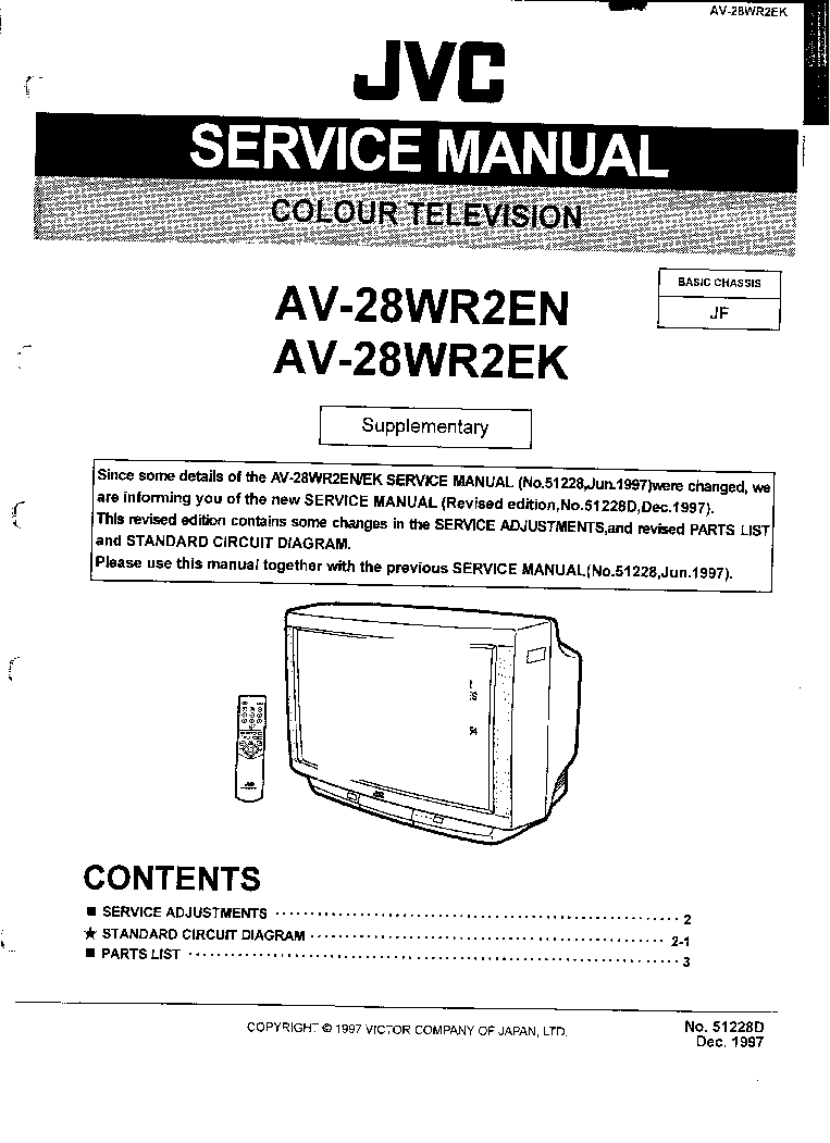 JVC AV-28WR2E AV-28WR2E CHASSIS JF service manual