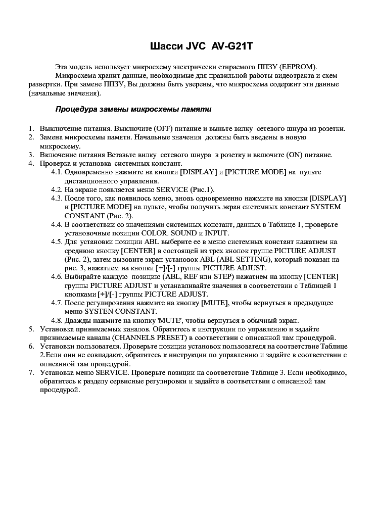 JVC AV-G21T service manual