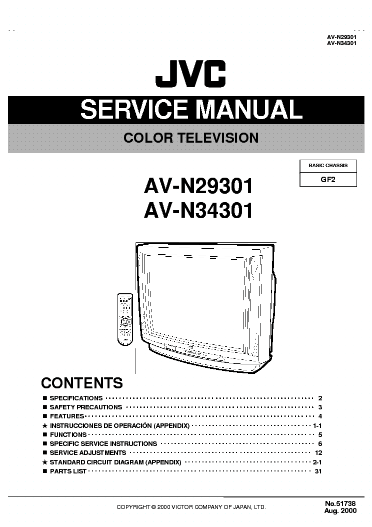 JVC AV-N29301 service manual