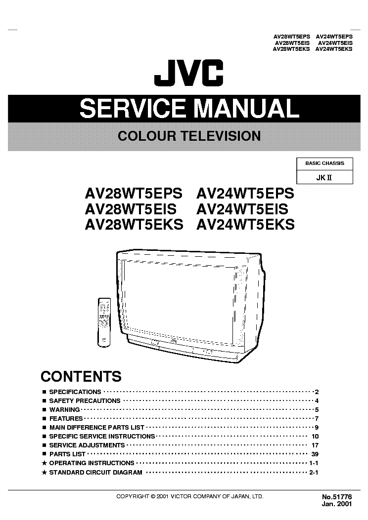 JVC JK-II-CHASSIS-AV28WT5EPS-SM service manual