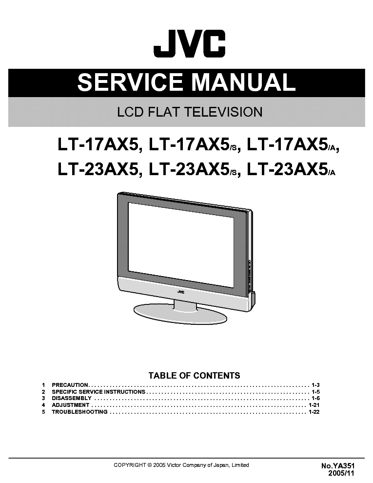 JVC LT-17AX5 S A LT-23AX5 S A SM service manual