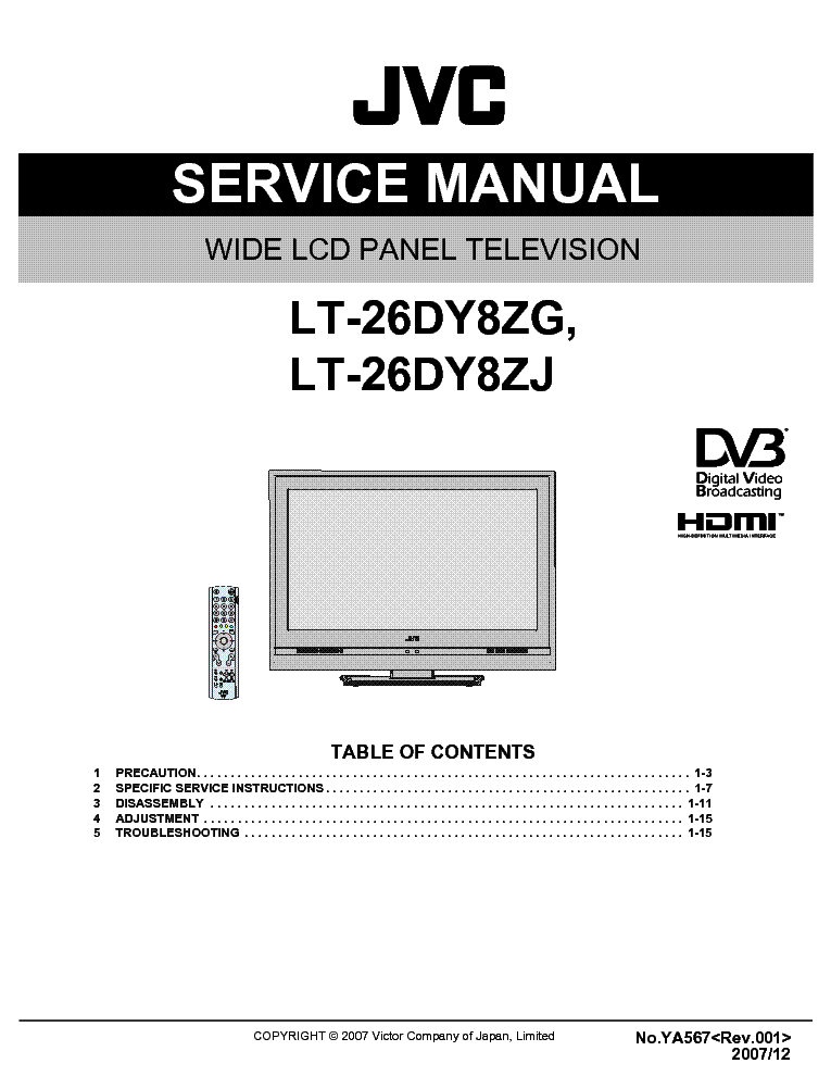 JVC LT-26DY8ZG ZJ service manual